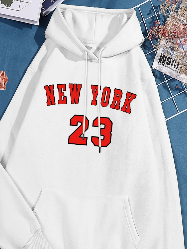 New York 23 Printing Women Sweatshirt Harajuku Comfortable Tracksuit Causual Essential Sportwear Unique Comfortable Clothing