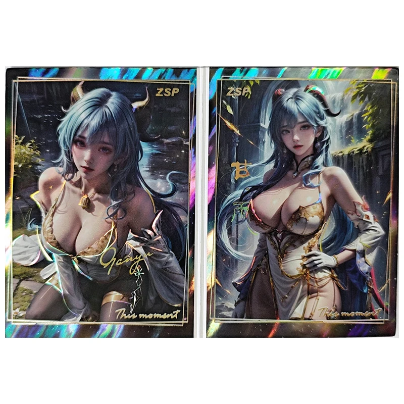 Anime Goddess Story Rare ZSP Fold Refraction Foil Louis Nami Hancock Ningguang Toys for boys Collectible Cards Birthday Present