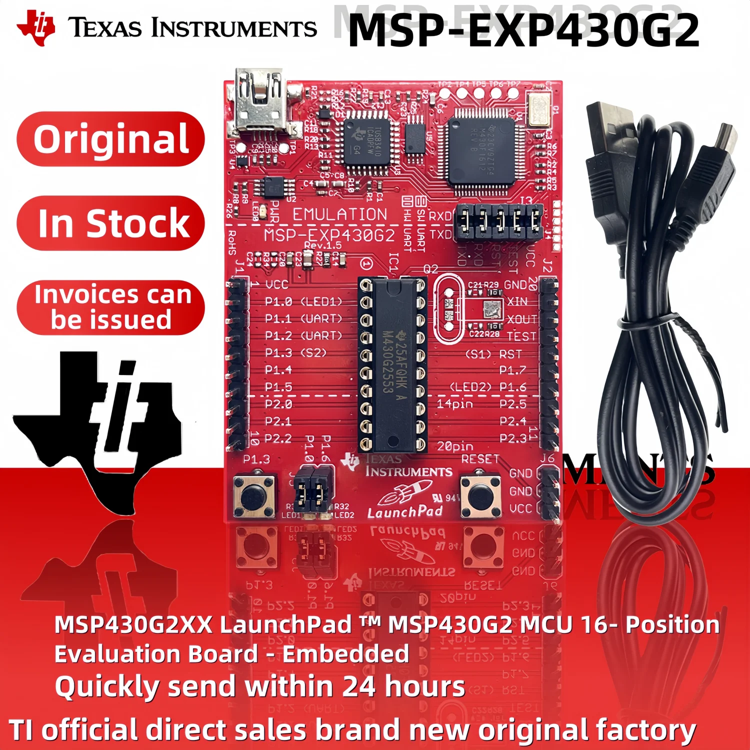 1 шт./лот MSP-EXP430G2 Value Series MSP430G2553 2452 LaunchPad комплект макетной платы, оригинальный запас