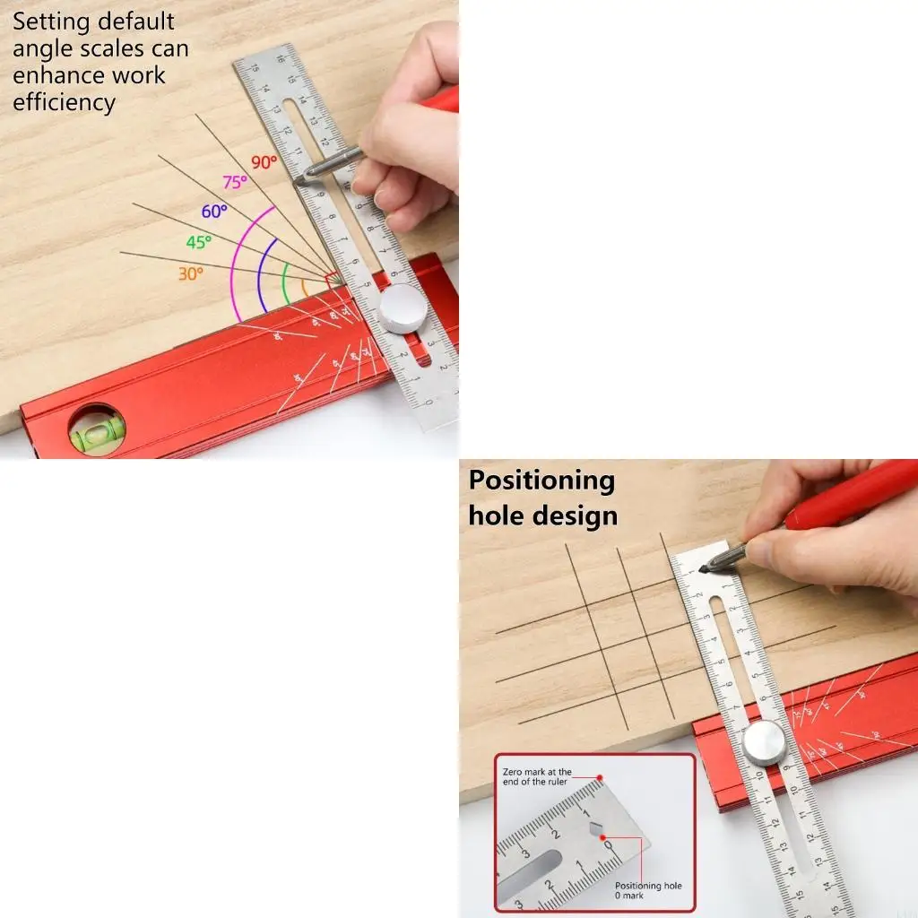 L43A High Accuracy Aluminum Alloy Measuring Tool For Woodworkers And Builders