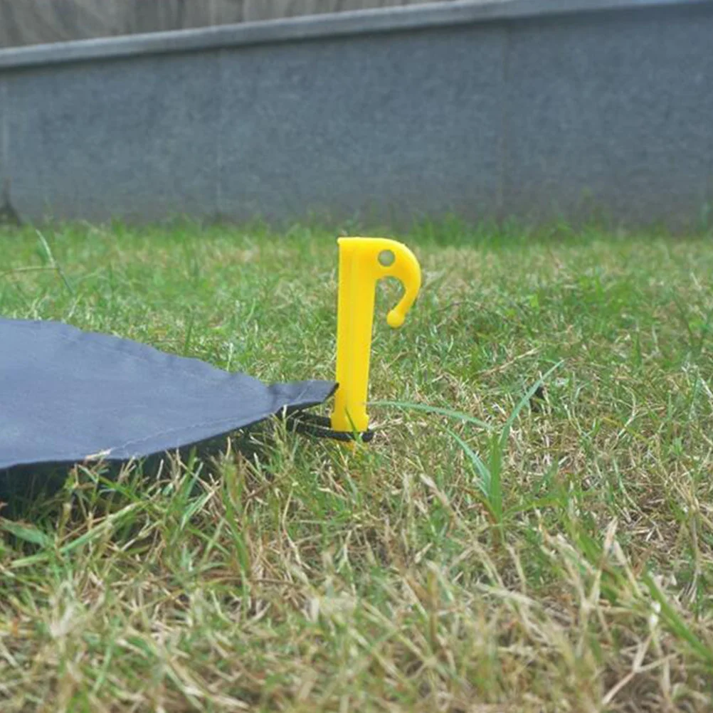 

10Pcs Durable Tent Stakes Plastic Pegs Stable Hook Outdoor Awning Canopy Camping Tent Nails Outdoor Awning Nails