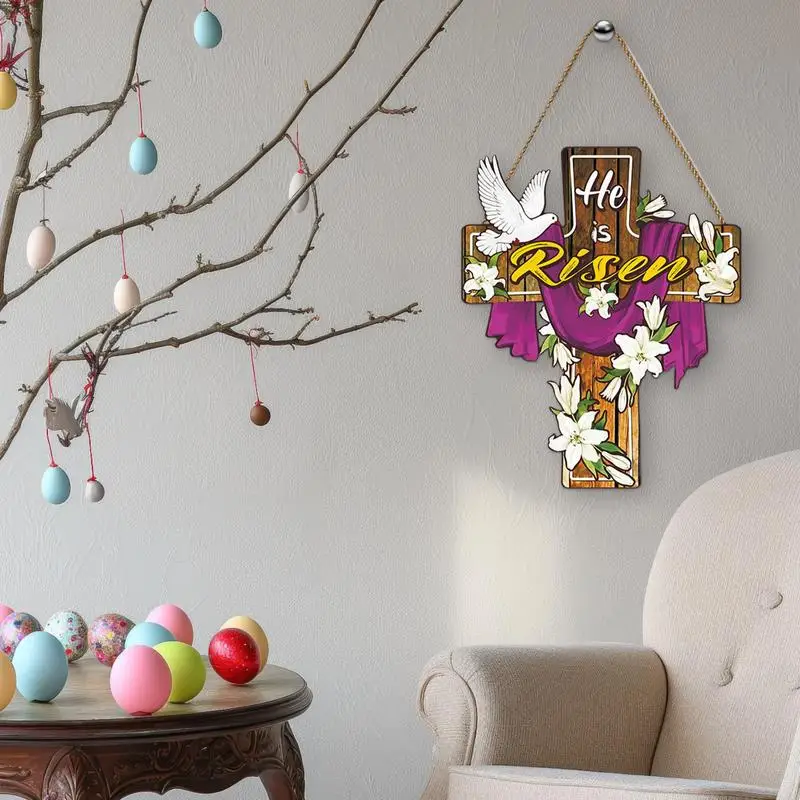 Porta de páscoa sinal de boas-vindas decoração de madeira porta sinal de boas-vindas fazenda sala estar ornamento sazonal decoração floral cena adereços
