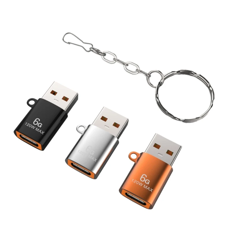Easy to Carry USB C to USB Adapter for 120W Quick Charging 6Gbps Data Transfer