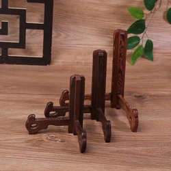 Wooden Storage Rack Porcelain Plate Collection Rack Display Stand Foldable Rack Wood Easel Plate Tea Cake Dish Holder Decor