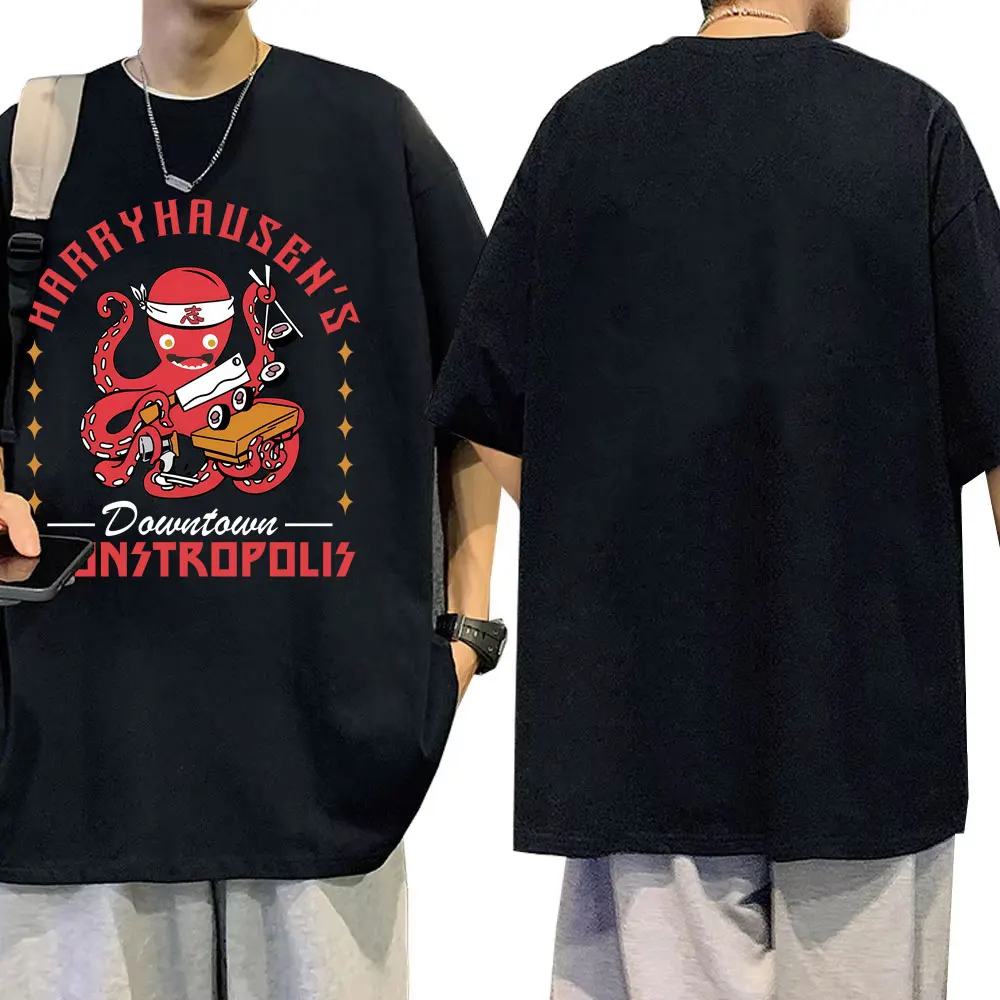 

Japanese Octopus Chef Funny Meme T-shirts Men Women Cartoon Casual Humor Short Sleeve T-shirt Unisex Oversized Cotton T Shirt