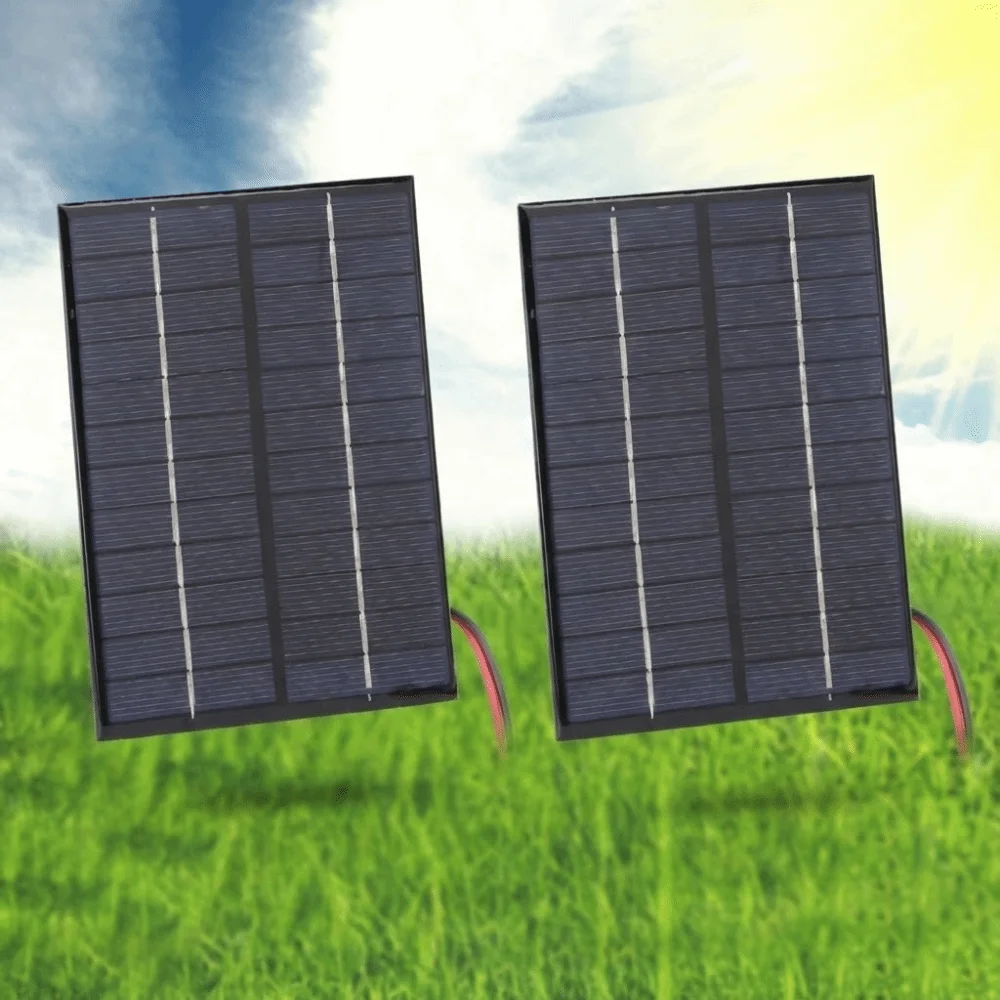 

1/2 шт. Прочная солнечная панель 2 Вт 12 В из поликристаллического кремния, легкое портативное зарядное устройство для самостоятельной сборки, для альпинизма