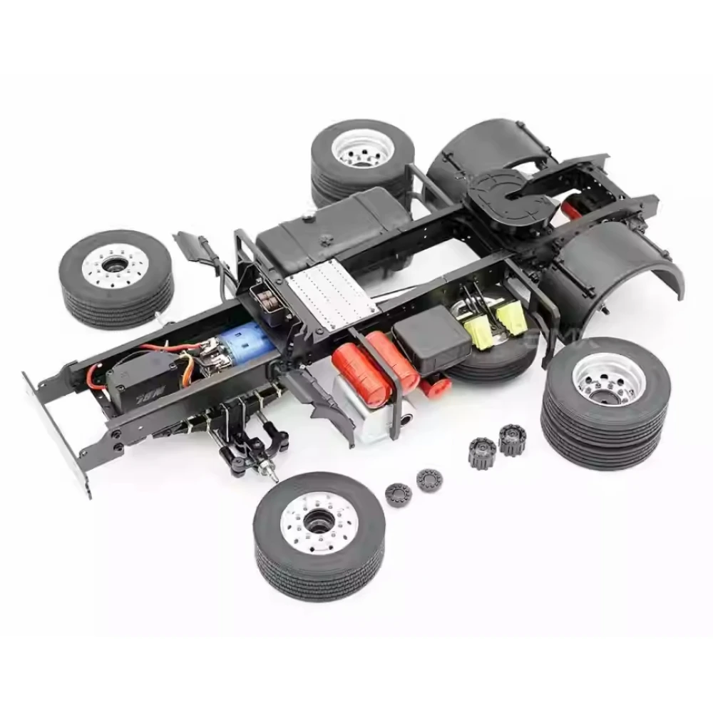 Zestaw ciężarówki ciągnikowej 4X2, wersja z pełną metalową kabiną, niemalowany F2000, do modelu 1/14 Tamiya RC Man, przyczepa, wywrotka, zestaw części do modeli zabawek.