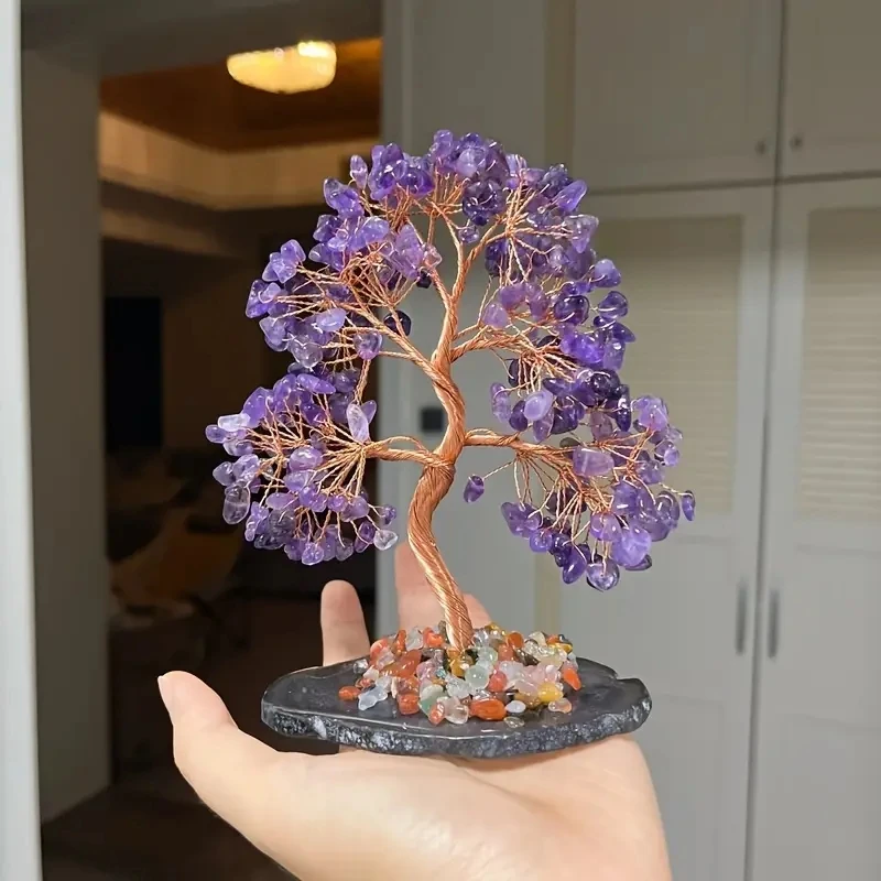 Natural Amethyst Wealth Tree, Suitable For Home Decoration Meditation Gifts, Fine Crystal Decorations