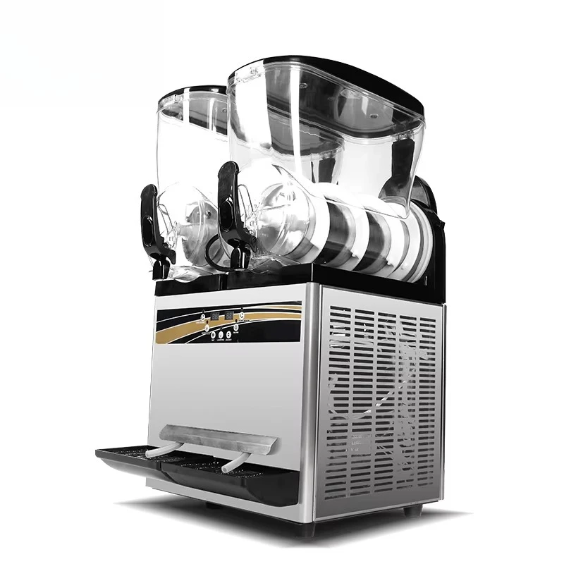 

Commercial Stainless Steel Double Tanks Slush Machine Drink Dispenser Slush Machine