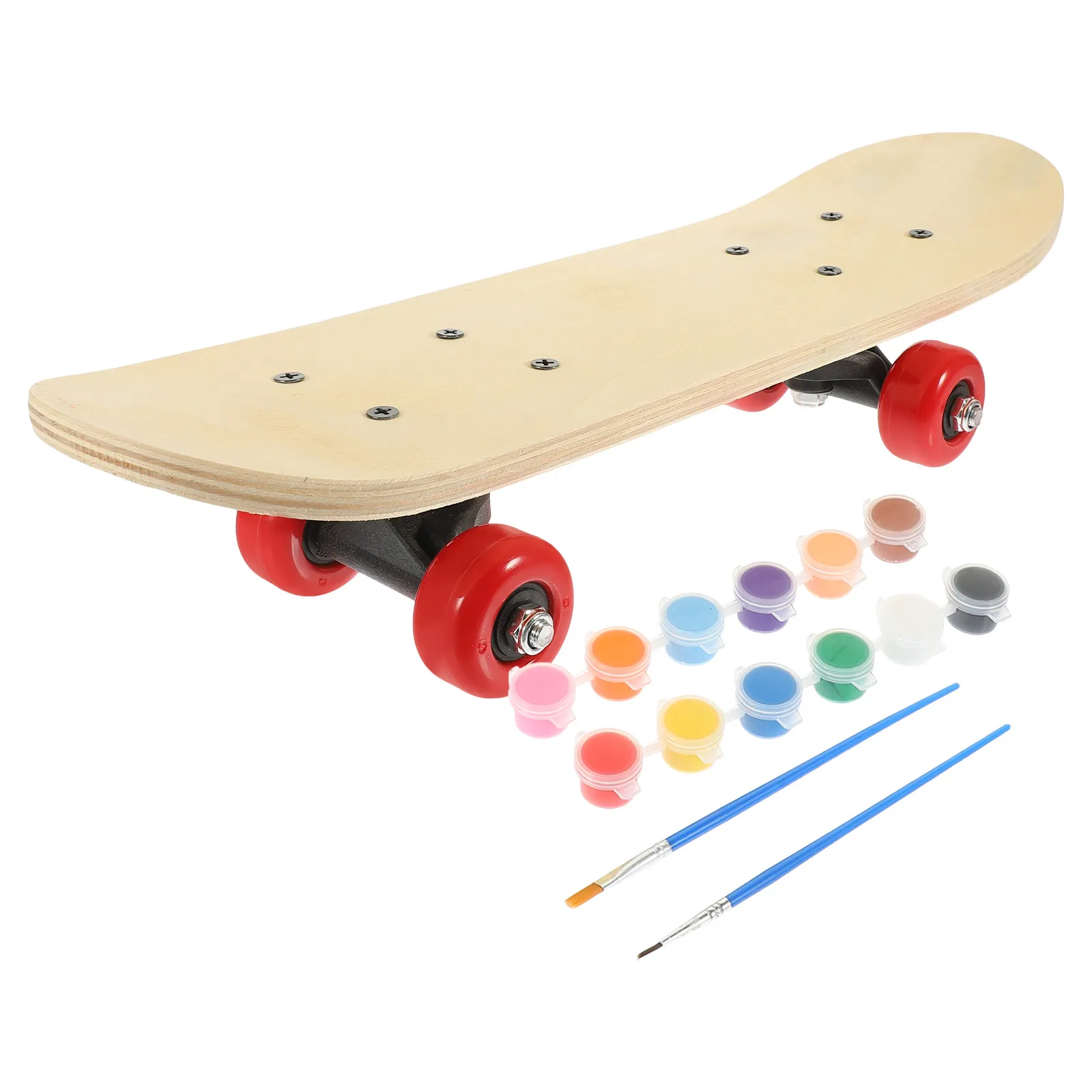 

1Set DIY Graffiti Skateboard Deck Blank Double Side Unfinished Skateboard Wood Deck Board Perfect for Painting Custom