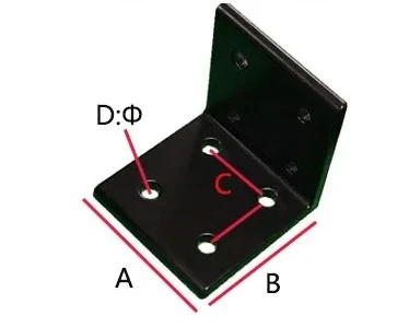 4pcs 2020 2040 L Shape Black Corner Brackets Fitting Angle Aluminum 3030 3060 4040 4080 Connector for Aluminium Profile view 3