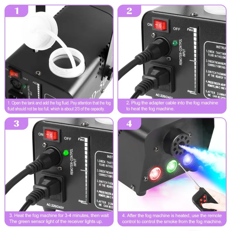 U'king 500W Multifunctionele Rgb Led Podiumeffect Lichte Rookmistmachine Voor Bruiloft