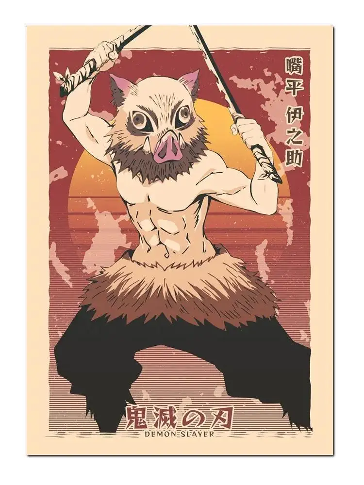 Anime Demon Slayer Wall Posters Kimetsu No Yaiba Canvas Art  Manga Inspired Wall Decor Picture Decoration for Kawaii Room