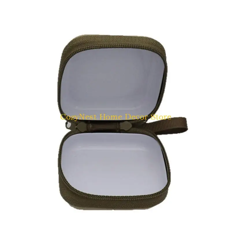 92MF Religious Jewelry Storage Box Catholic Rosary Coin Purses with Zippers Closures Portable Headphone Bag for Women Men