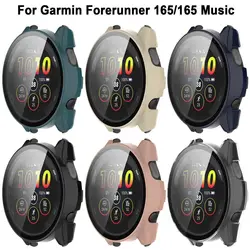 Protective Case For Garmin Forerunner 165/165 Music Full Cover Screen Protector Tempered Glass Film Bumper Shell