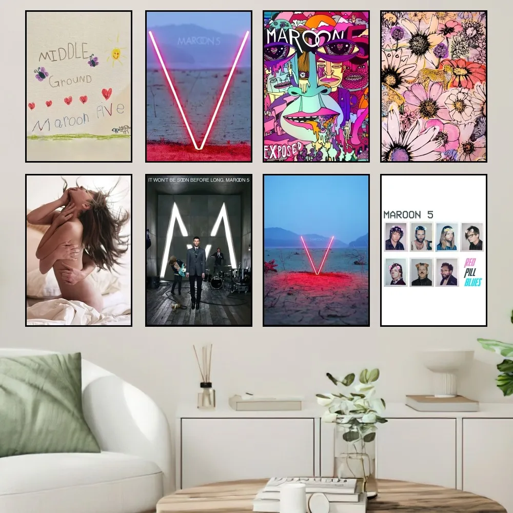 Band M-Maroon 5 Poster Prints Wall Painting Bedroom Living Room Wall Sticker Office Small