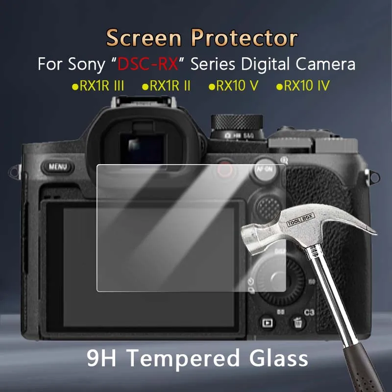 واقي شاشة زجاجي مقوى 9H مضاد للخدش بتصميم نحيف وشفاف 2.5D لكاميرا سوني DSC-RX10 V IV RX1R III II I RX10M5 RX1RM3