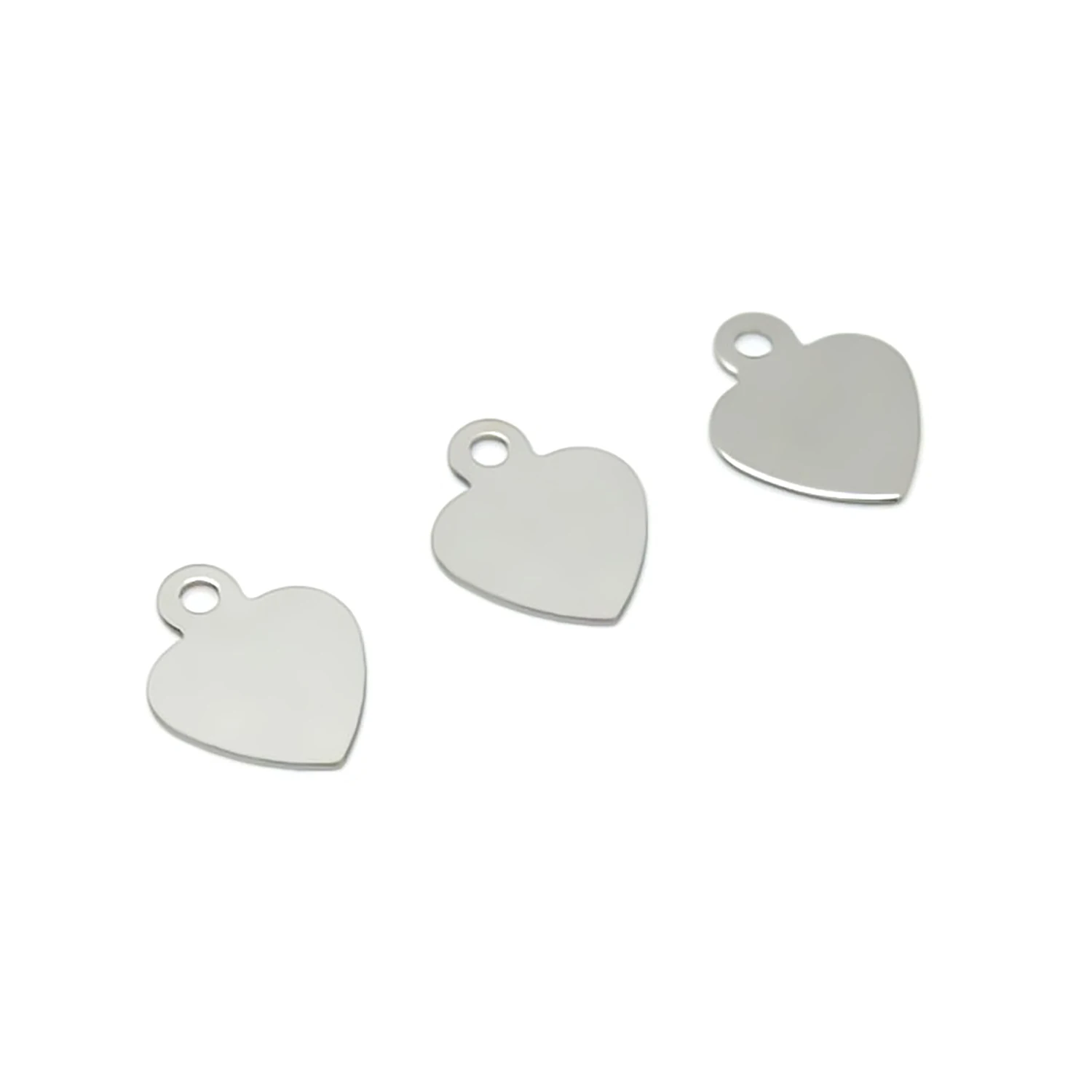50 Stück/Set, Herzanhänger aus Edelstahl, Verlängerungskette, Anhänger, zum Selbermachen von Halsketten, Armbändern und Schmuck, Zubehör. – Detail 6