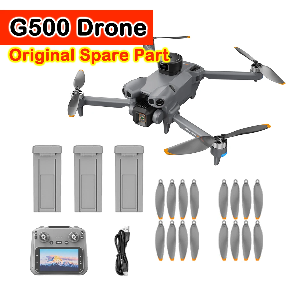 G500 RC Quadcopter Drone Original Spare Part G500 Drone Battery / Propeller Props Maple Leaf / Large Screen Controller / Charger