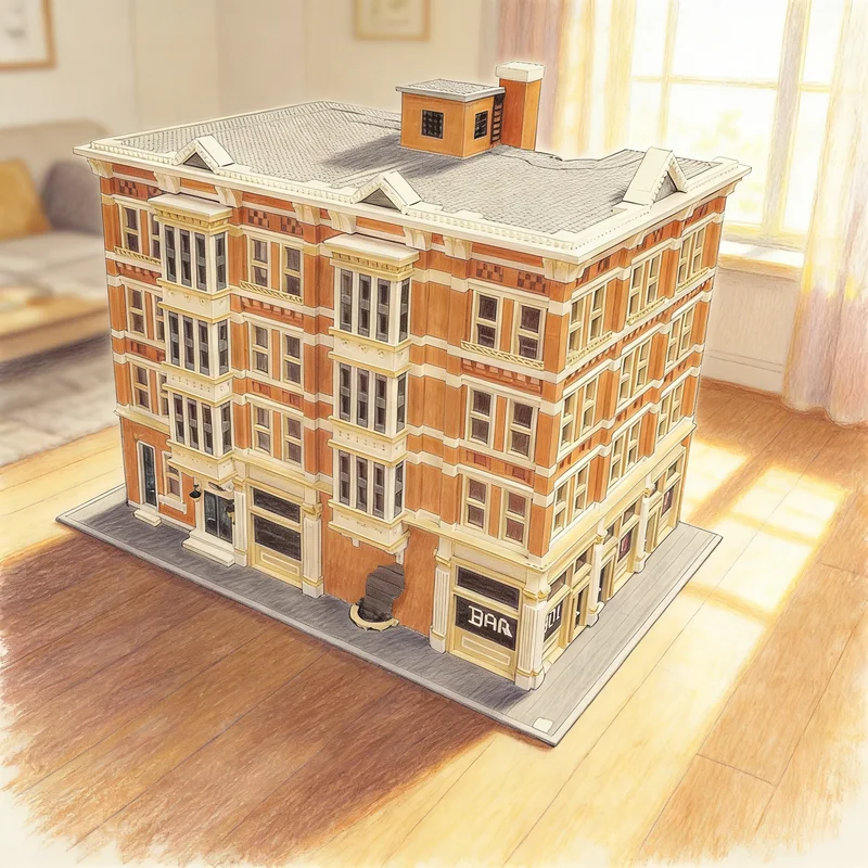 

18351pcs MOC The Brittany Apartment Building Modular Streetscape Model Blocks Architecture Toys Christmas Gifts Kids Brick