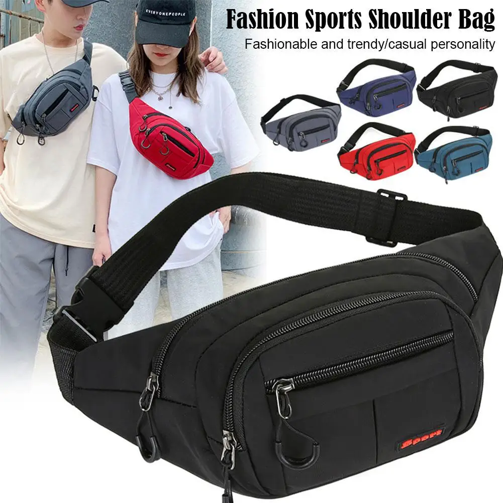 Sac de sport à la mode lancé, nouveau sac de poitrine, sac coréen décontracté pour téléphone portable, sac de course, sac de sport à bandoulière, E9v6