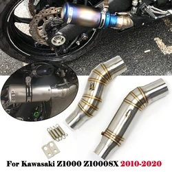 Slip On For KAWASAKI Z1000 Z1000SX 2010-2021 Motorcycle Exhaust Muffler Modified Connection Middle Pipe 51mm Escape Moto