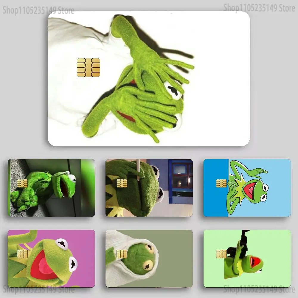 

K-Kermit the frog Card Sticker Diy Decorate Exquisite Bank Card Decals Patch Documents Birthday Gift