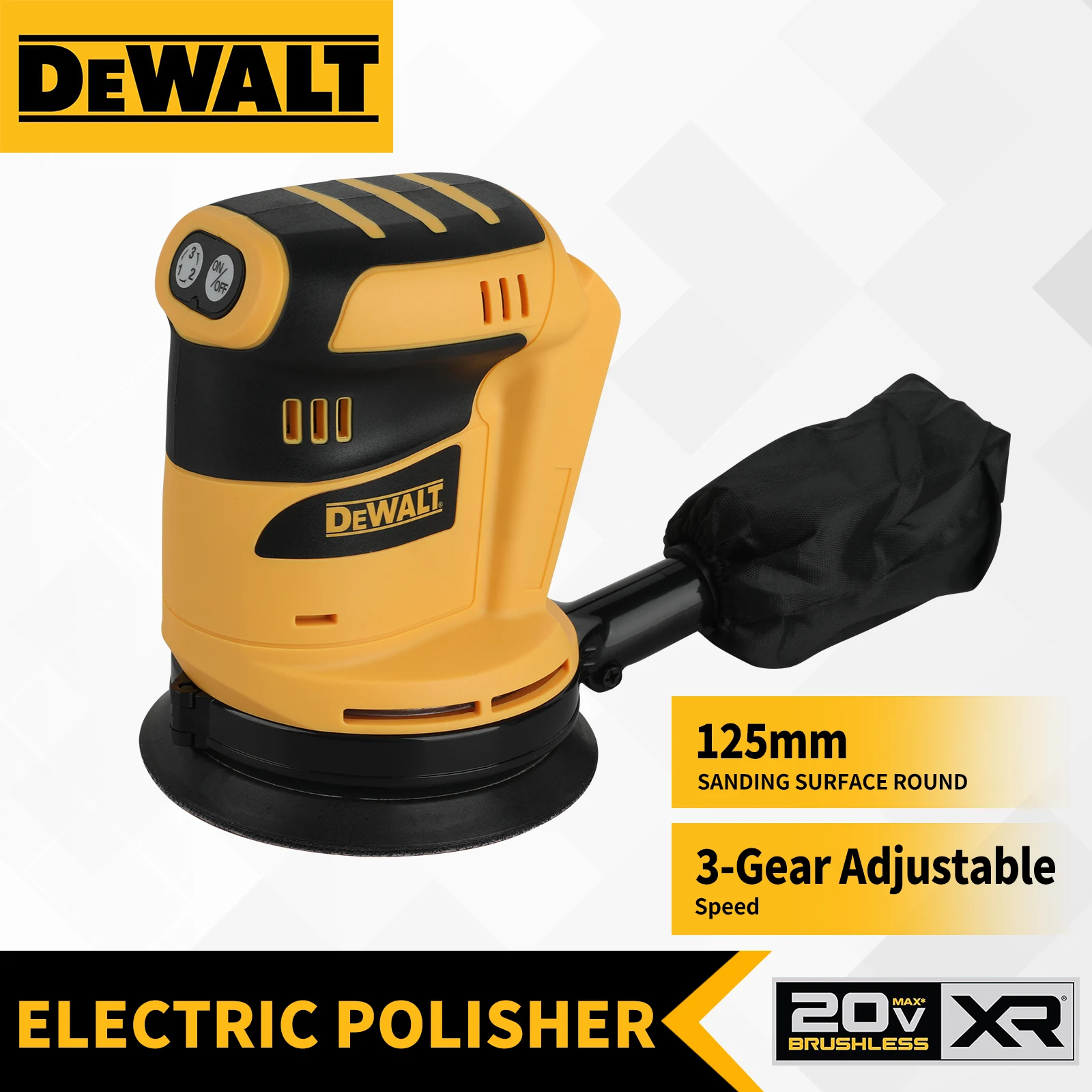 

Dewalt 125 мм бесщеточный двигатель беспроводной гусеничный шлифовальный станок деревообрабатывающий полировальный шлифовальный станок для аккумулятора Dewalt 20 В