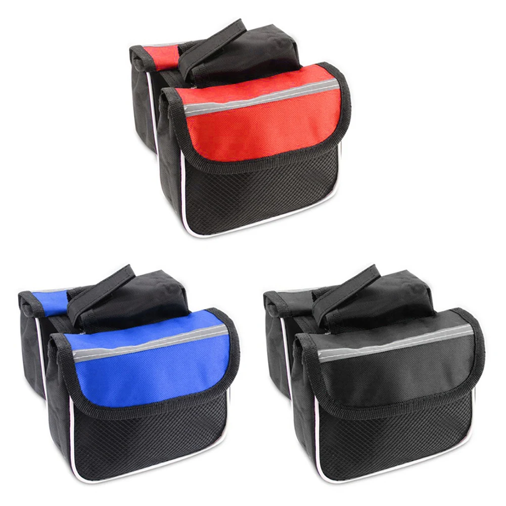 Smartphone Access Handlebar Phone Bag Front Tube Bag 145*110*45mm Size 5.8 Inches Smartphone Easy-touch Design PU Material