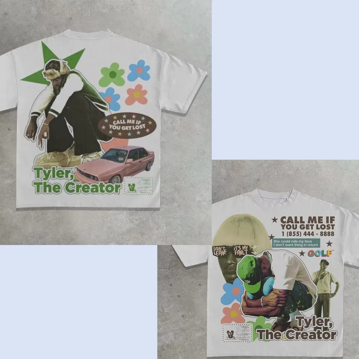 تي شيرت كلاسيكي من القطن المسطح من Tyler The Creator للرجال والنساء نفس الراحة غير الرسمية Harajuku تي شيرت كبير الحجم