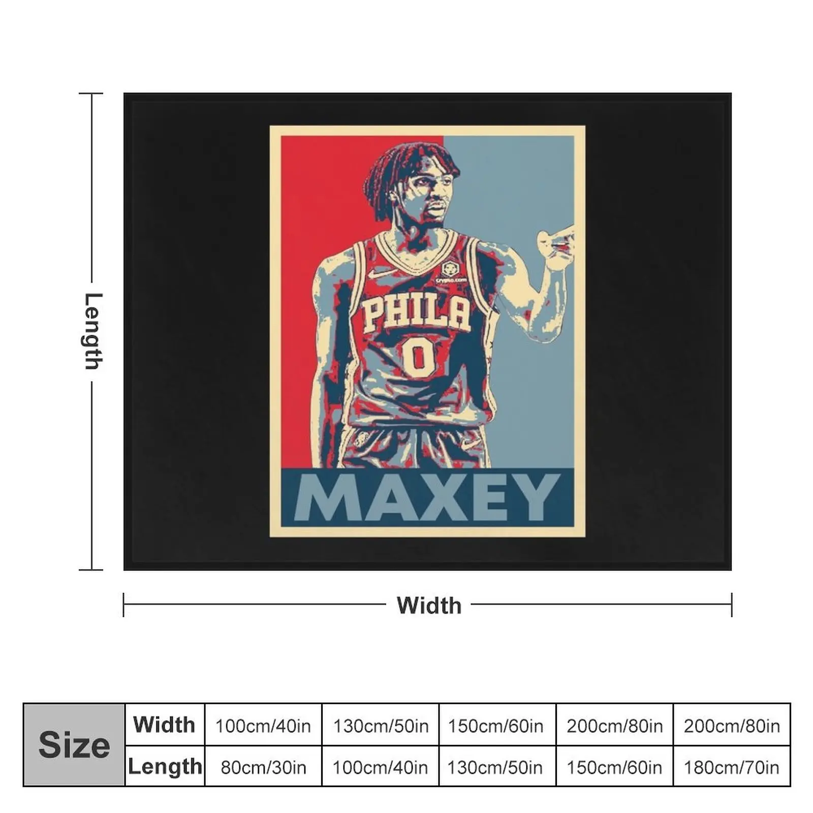 Tyrese Maxey Throw Blanket Flannel Decorative Throw Cute Hair Blankets