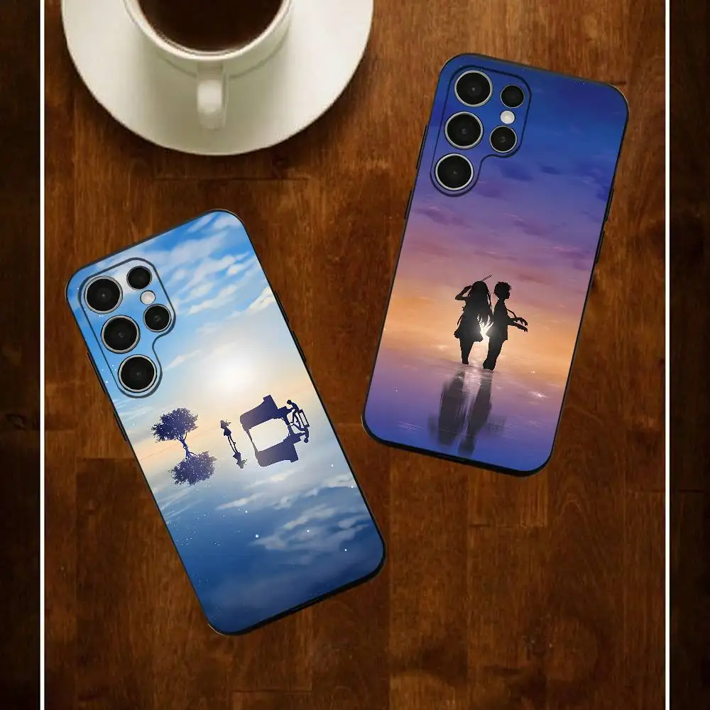 April K-Kaori K-Kousei Silicone Case For Samsung S25 24 23 22 21 20 Plus Ultra 5G Lite Shockproof Cover