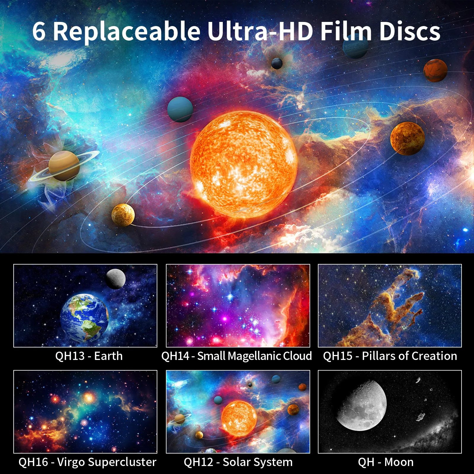 XIAOMI-proyector de galaxia 4K, proyector planetario 6 en 1, luz LED nocturna, lámpara recargable giratoria para decoración navideña de habitación de niños