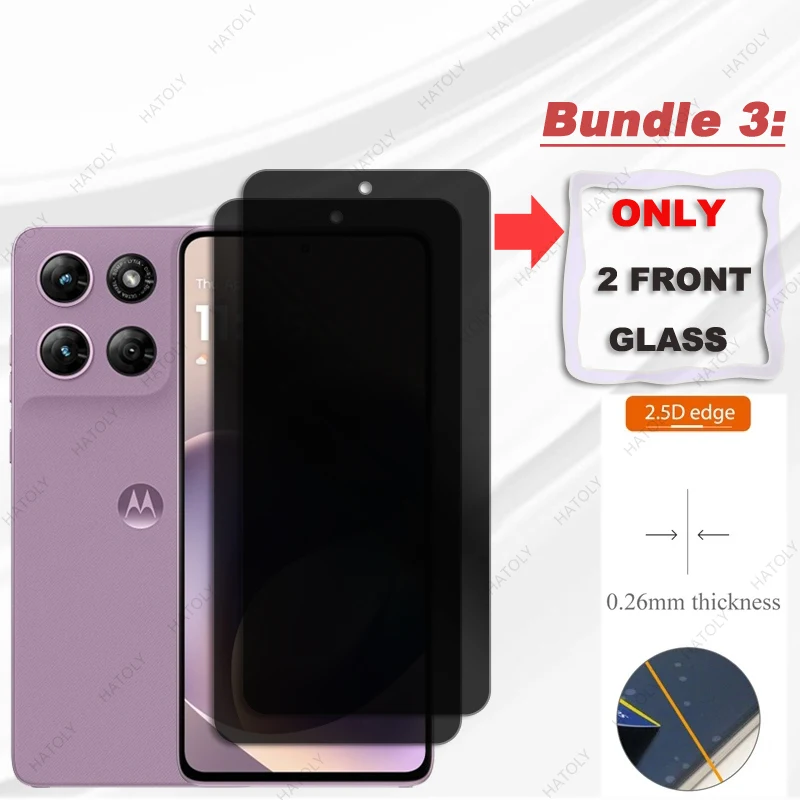 

For Motorola Moto G Stylus 2026 Glass Privacy Screen Protector For Moto G Stylus 2026 5G Camera Lens Protector Anti-spy Glass