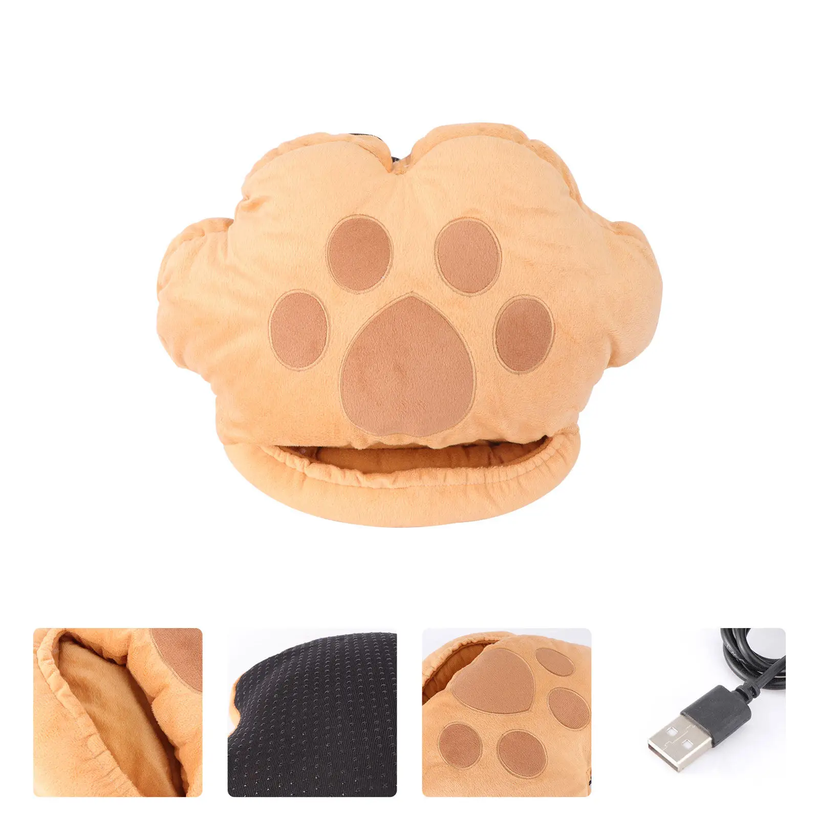 

1Pcs USB Rechargeable Foot Warmer Fast Heating All Round Temperature Lock Winter Foot Heater for Office Home Car Warmer Slipper