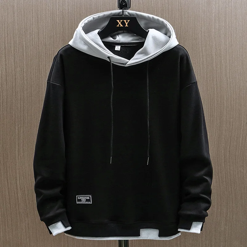 Loose Casual Long Sve Hoodie for Men Spring Autumn Wear Resistant Dirtproof Comfortable Youth ular Basic Sle Hat Incl...