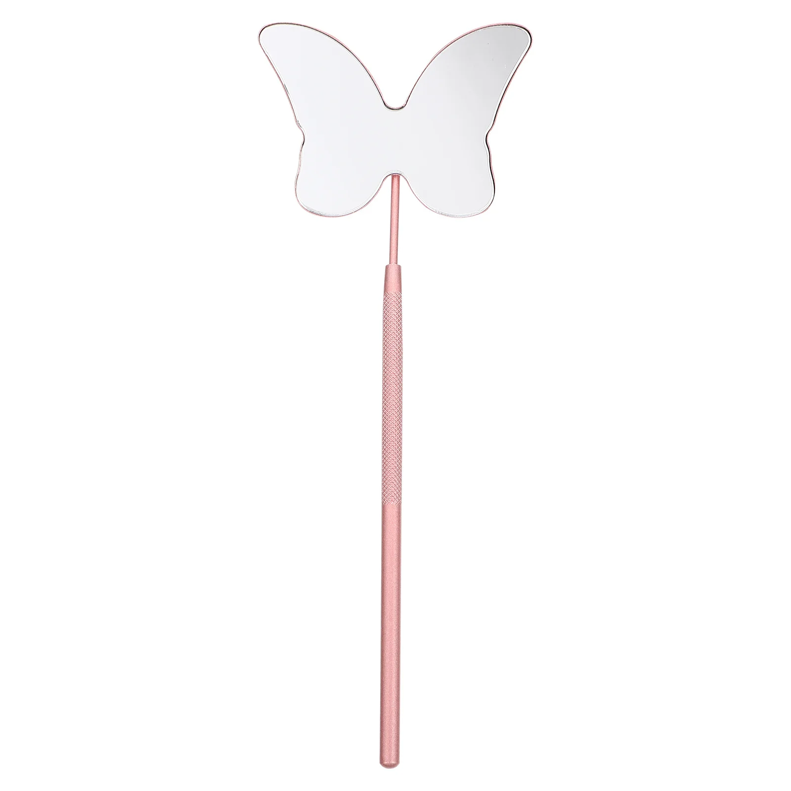 

Eyelash Mirror Stainless Steel Butterfly Shape Non Slip Handle Lash Extension Mirror Salon Eyelash Inspection Tool