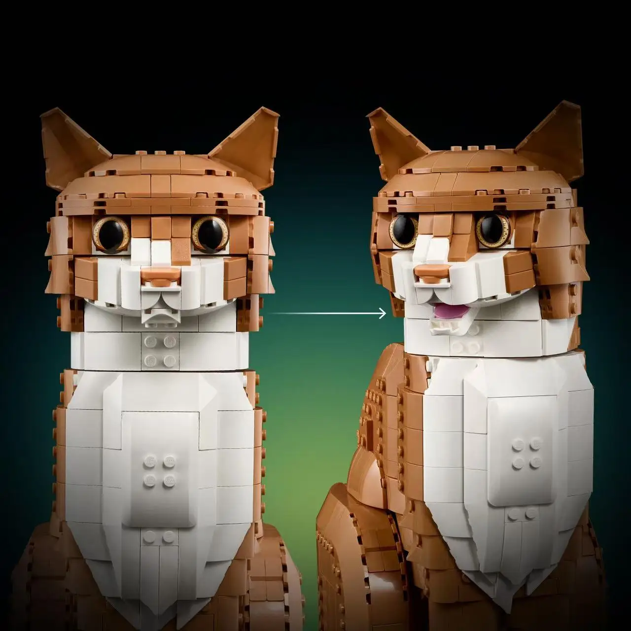 

New Arrival Cute Pet Orange Cat Building Blocks Sets Puppy Cat Model adults Birthday Gifts Toy