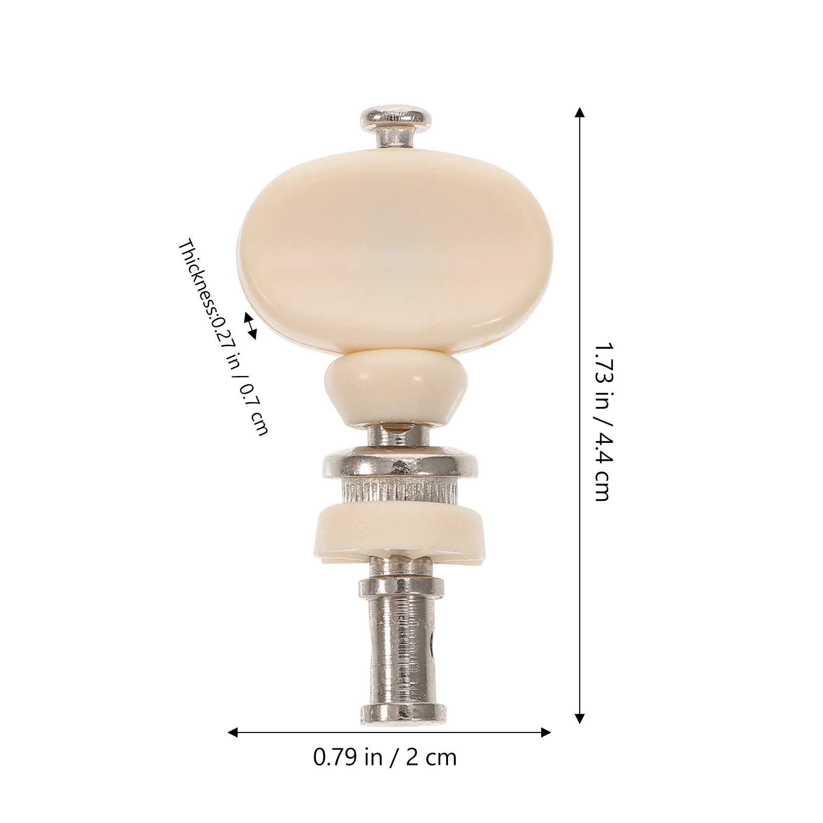 

4Pcs Ukulele Tuning Pegs Steel Friction Tuners String Keys Pin Set White Plastic Button Parts for Musical Instruments