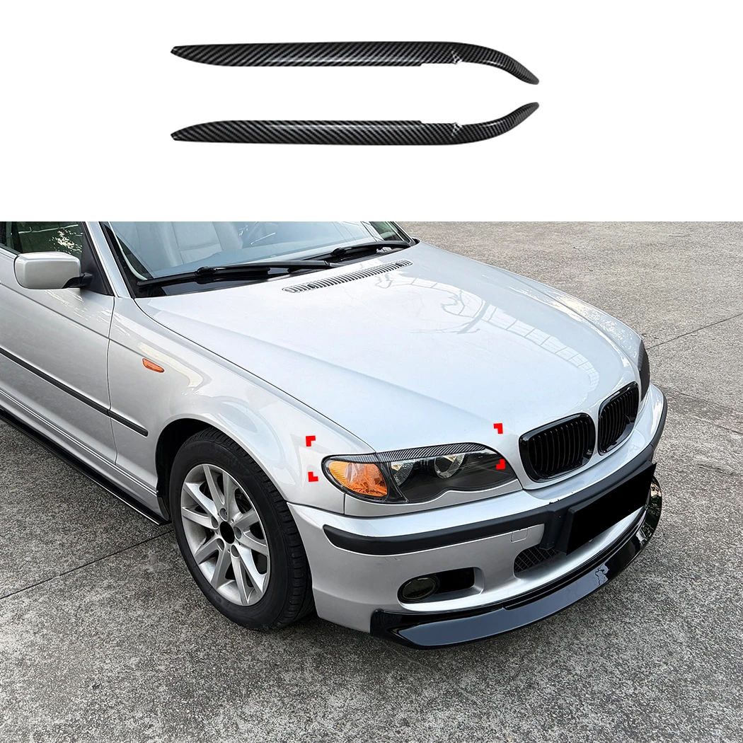 For BMW 3 Series E46 1998 1999 2000 2001 2002 2003 2004 Headlight Eyebrow Eyelid Trim Lamp Cover Sticker Car Accessories