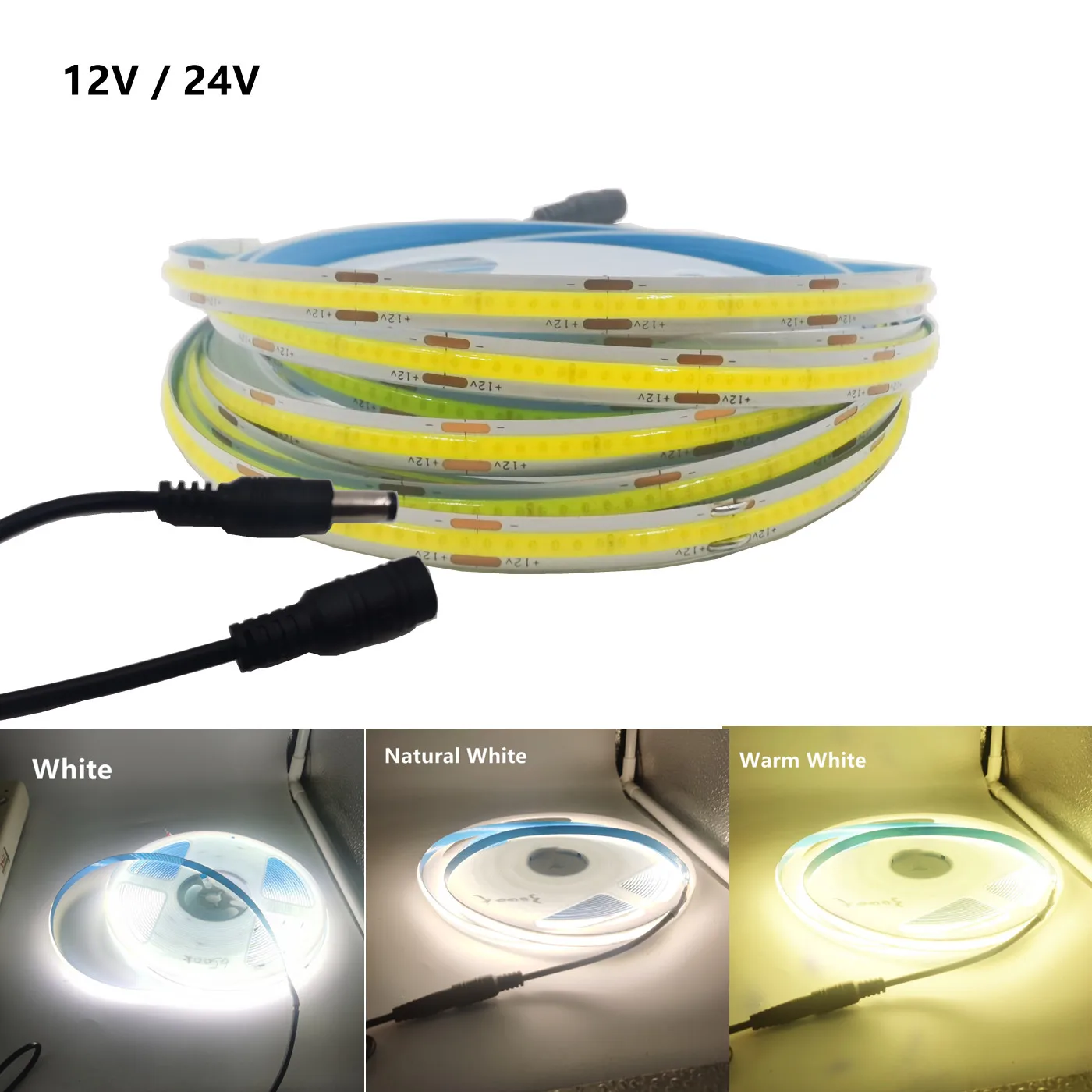 La pannocchia ha condotto la striscia 320 384 528 LED la pannocchia flessibile ad alta densità ha condotto le luci DC12V 24V RA90 3000K 4000K 6000K