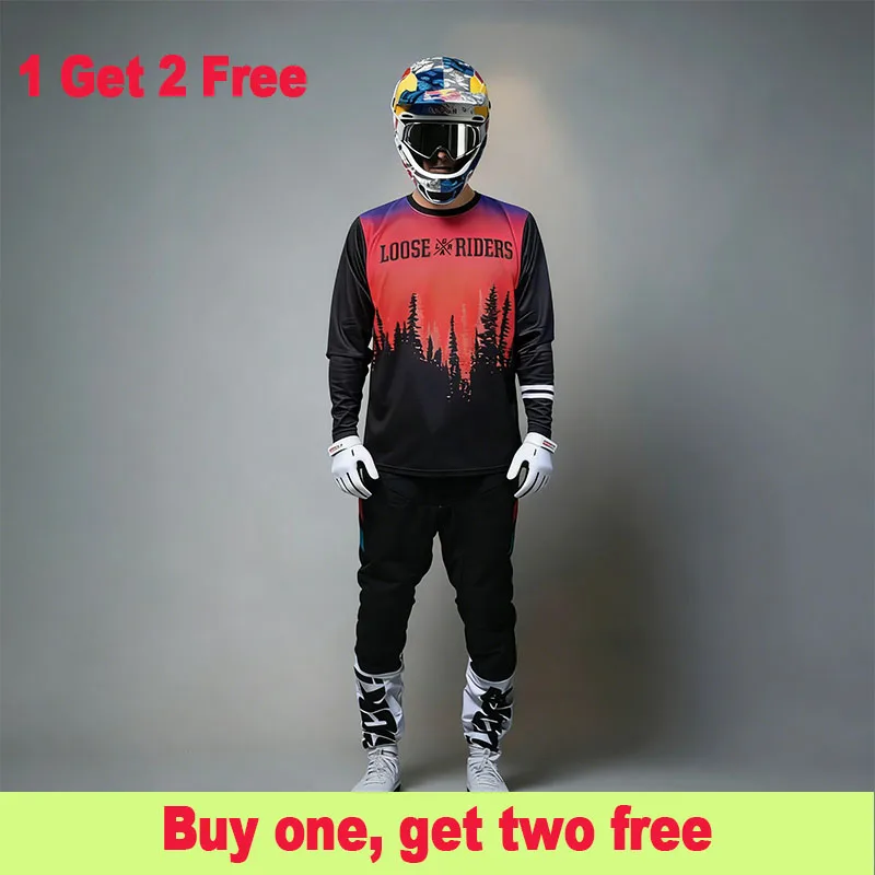 Loose Riders MTB Jerseys DH Motocross Enduro Downhill Jersey Cycling Clothing BMX Shirts Buy 1 Get 2