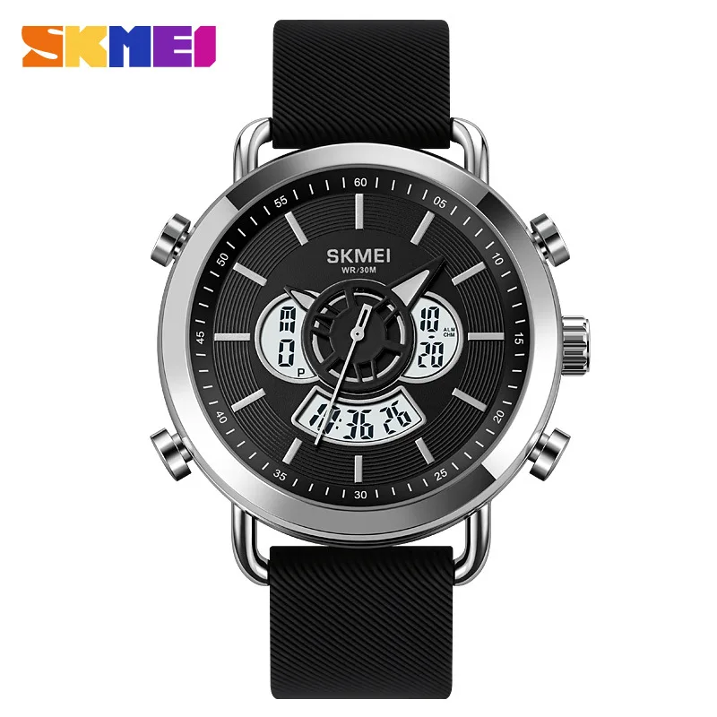 

Skmei Casual Cool Men's Watch Multi-Functional Waterproof Double Display Electronic Watch Alarm Clock Reminder Watch Men