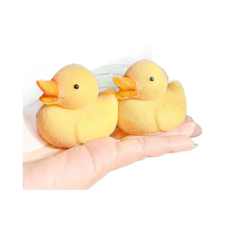 2024 Kawaii Plush Yellow Duck Stress Relief Soft Toy Mochi Taba Squishy New Fidget Toy Pinch Toy Cute Duck Girl Birthday Gift