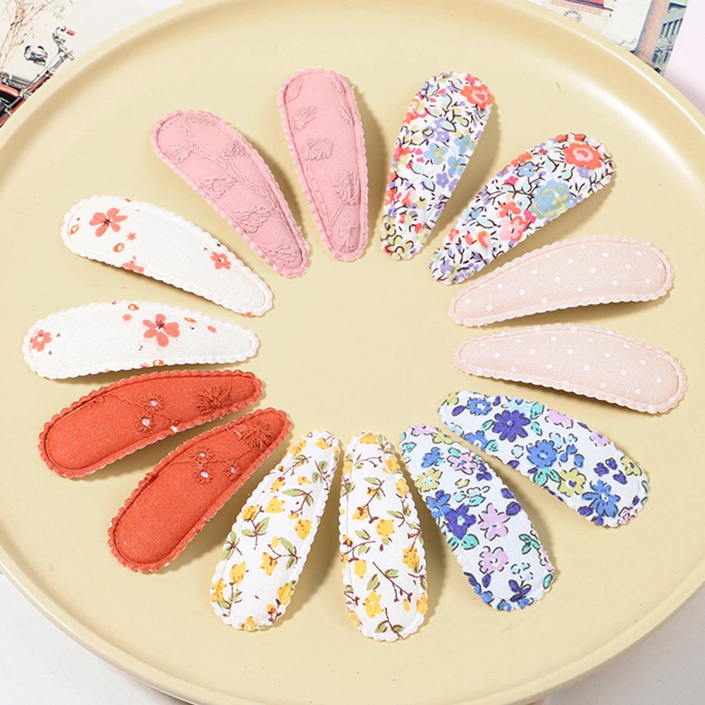 10Pcs/Set Woman Girls Cute Snap BB Clips Kids Print Hairpins Barrettes Headwear Boutique Children Hair Accessories Wholesale