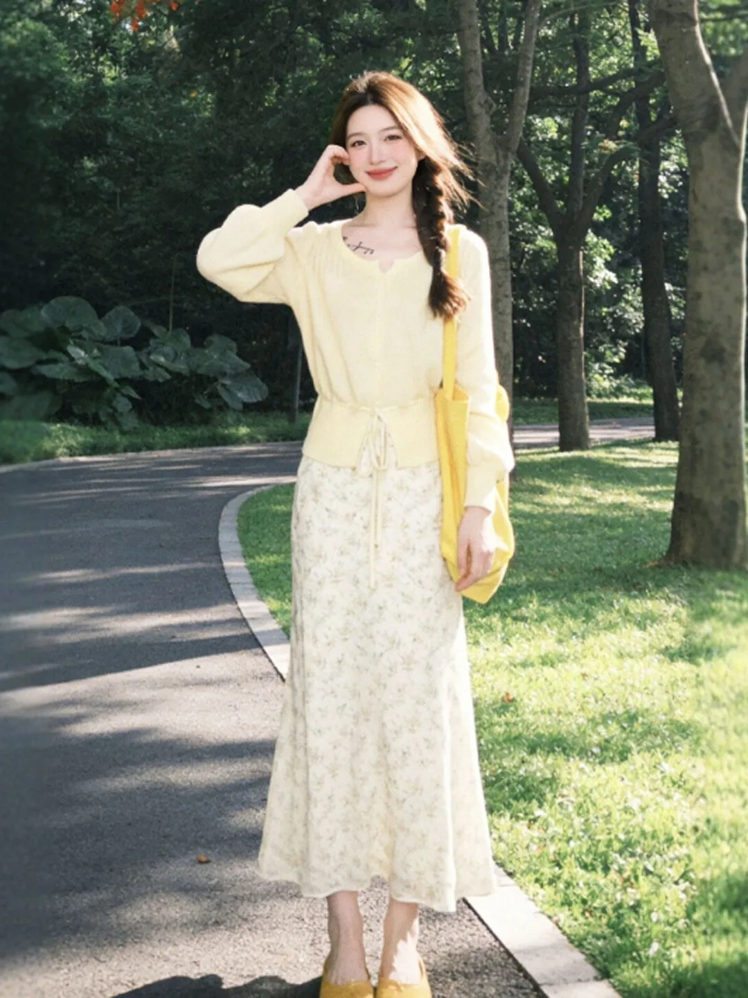 

Вязаный кардиган с эффектом похудения, подчеркивающий талию, весна 2026, женский, модный, мягкий, средней плотности, с длинными рукавами