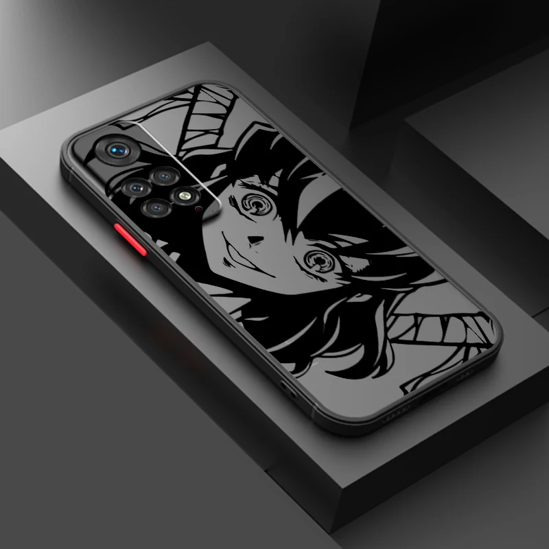 Demon Slayer Anime Black Frosted Translucent For Redmi Note 13 12 12S 12T 11 11T 11E 10 10S 9 Pro Plus 5G Cover Phone Case