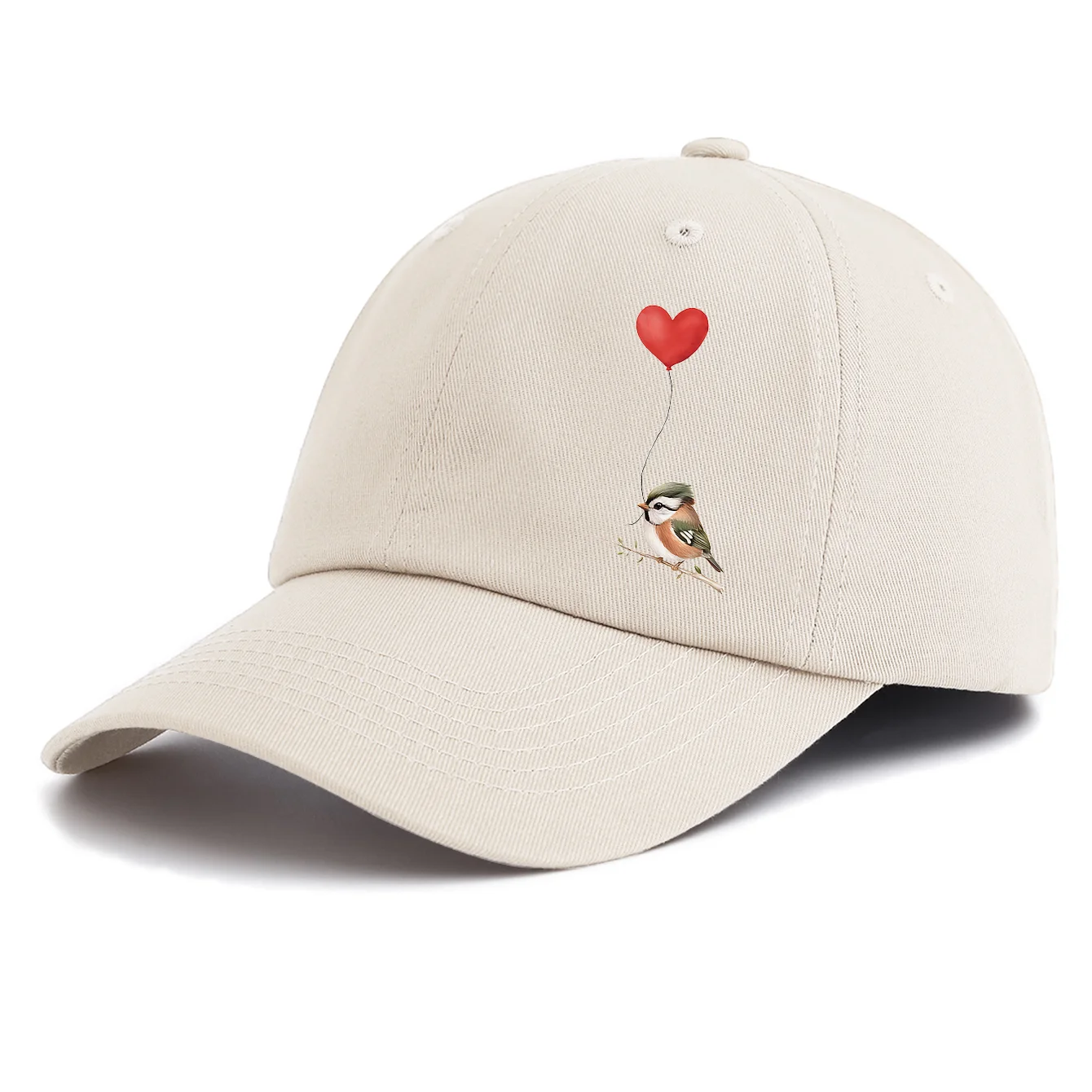 1pc Bird Print Baseball Cap for Adults,Minimalist Retro Style Casual Soft Adjustable Dad Hat,Perfect As Gift