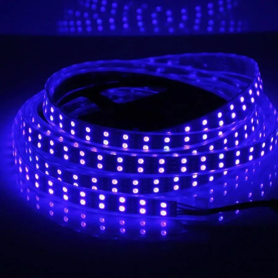 50m Waterproof Double Row White LED RGB Strips 5M 5050SMD 600LEDs RGB LED Strip Light 5M Led Flexible Strip