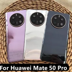 Mate50Pro Battery Back Cover For Huawei Mate 50 Pro Rear Housing Glass Case Replace Phone Repair Spare Part + Camera Lens